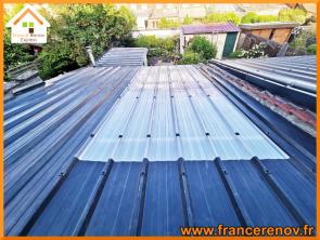 Rénovation d'une toiture d'extension bac acier à La Madeleine